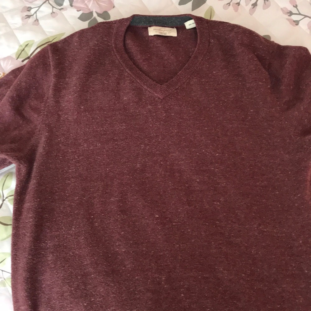 Men’s Weatherproof pullover sweater ( maroon) MED